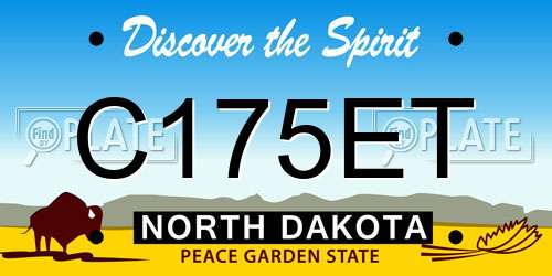 C175ET North Dakota License Plate