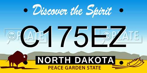 C175EZ North Dakota License Plate