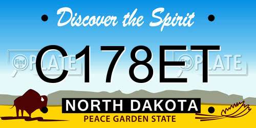 C178ET North Dakota License Plate