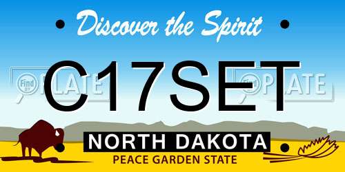 C17SET North Dakota License Plate