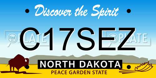 C17SEZ North Dakota License Plate