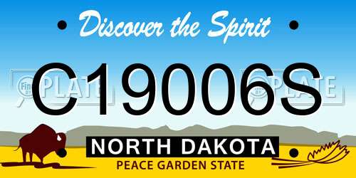 C19006S North Dakota License Plate