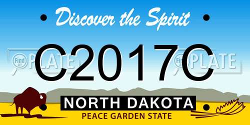 C2017C North Dakota License Plate
