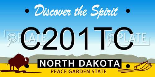 C201TC North Dakota License Plate