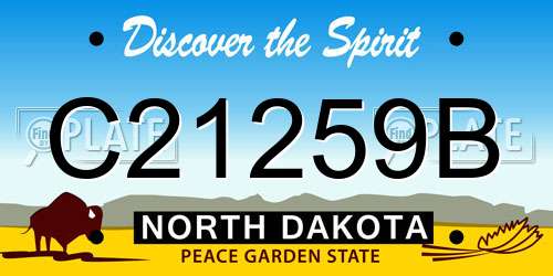 C21259B North Dakota License Plate