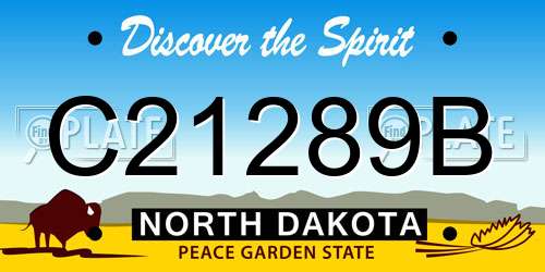 C21289B North Dakota License Plate