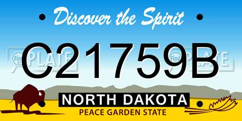 C21759B North Dakota License Plate