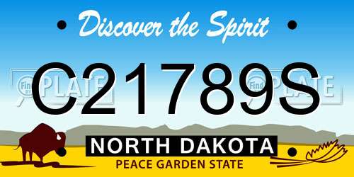 C21789S North Dakota License Plate