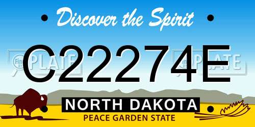 C22274E North Dakota License Plate
