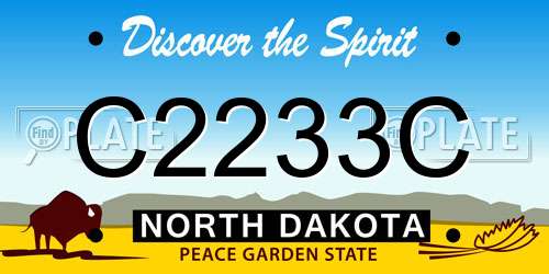 C2233C North Dakota License Plate