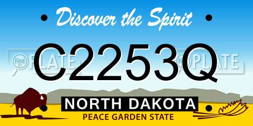 C2253Q North Dakota License Plate