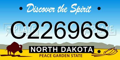 C22696S North Dakota License Plate