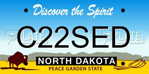 C22SED North Dakota License Plate