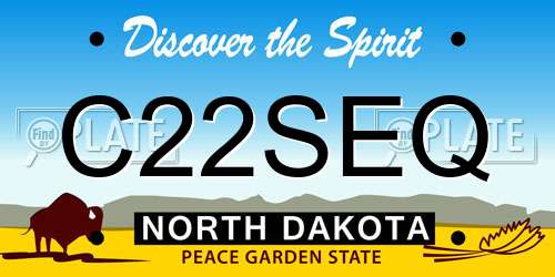 C22SEQ North Dakota License Plate