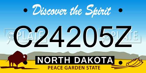 C24205Z North Dakota License Plate