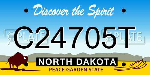 C24705T North Dakota License Plate