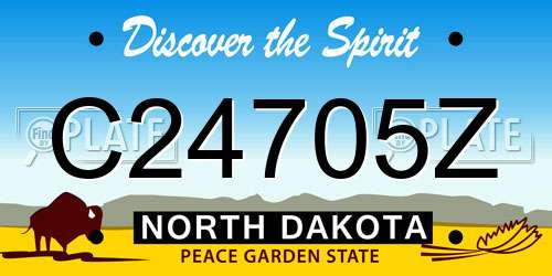 C24705Z North Dakota License Plate