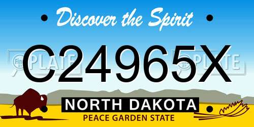 C24965X North Dakota License Plate
