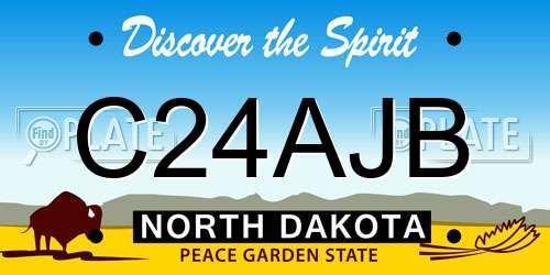 C24AJB North Dakota License Plate