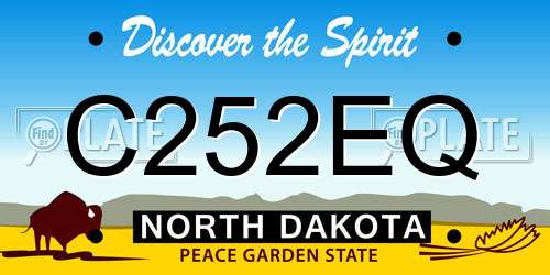 C252EQ North Dakota License Plate