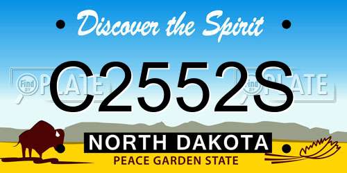 C2552S North Dakota License Plate