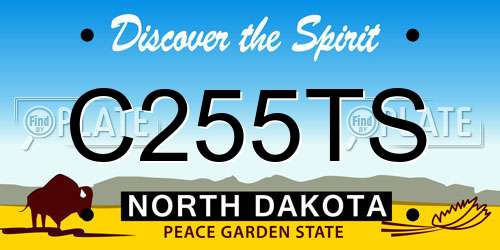C255TS North Dakota License Plate