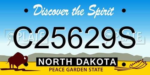 C25629S North Dakota License Plate