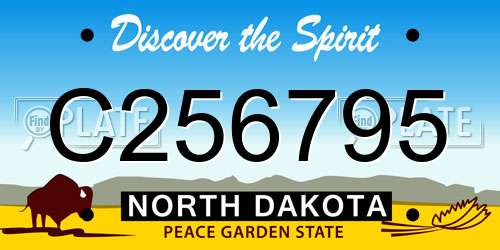 C256795 North Dakota License Plate