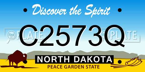C2573Q North Dakota License Plate