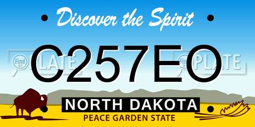 C257EO North Dakota License Plate