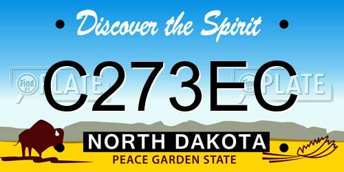 C273EC North Dakota License Plate