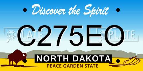 C275EO North Dakota License Plate