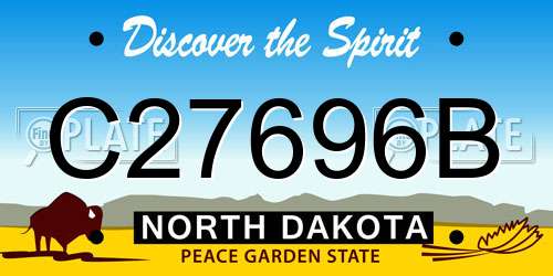 C27696B North Dakota License Plate
