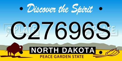 C27696S North Dakota License Plate