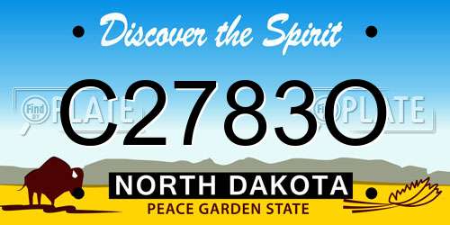 C2783O North Dakota License Plate