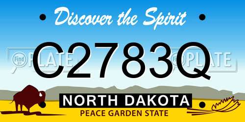 C2783Q North Dakota License Plate