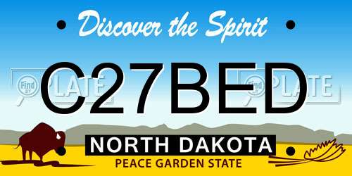 C27BED North Dakota License Plate
