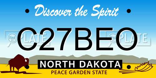 C27BEO North Dakota License Plate