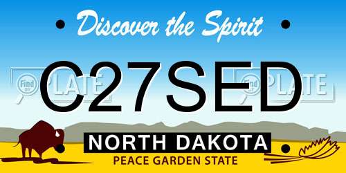 C27SED North Dakota License Plate