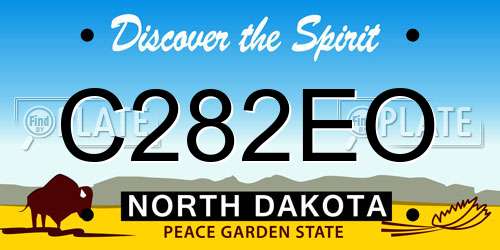 C282EO North Dakota License Plate