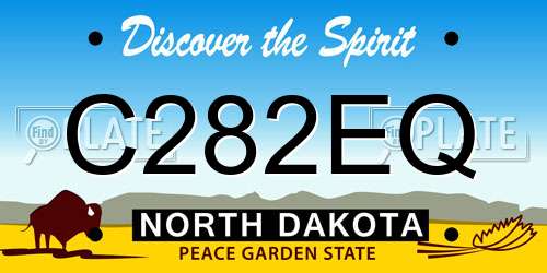 C282EQ North Dakota License Plate
