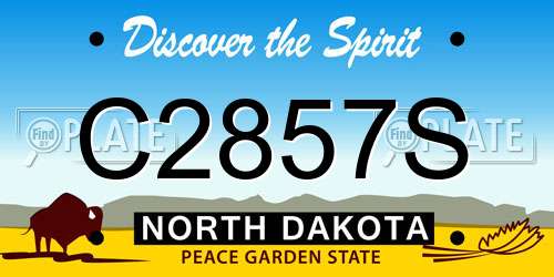 C2857S North Dakota License Plate