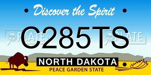 C285TS North Dakota License Plate