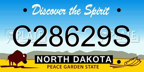 C28629S North Dakota License Plate