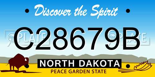 C28679B North Dakota License Plate