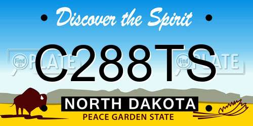 C288TS North Dakota License Plate