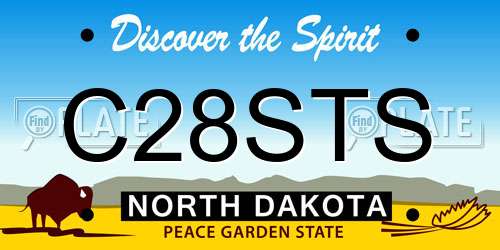 C28STS North Dakota License Plate
