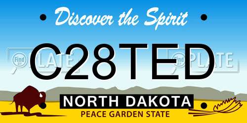 C28TED North Dakota License Plate