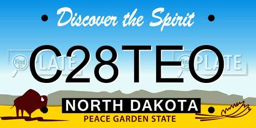 C28TEO North Dakota License Plate