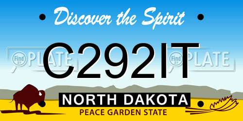 C292IT North Dakota License Plate